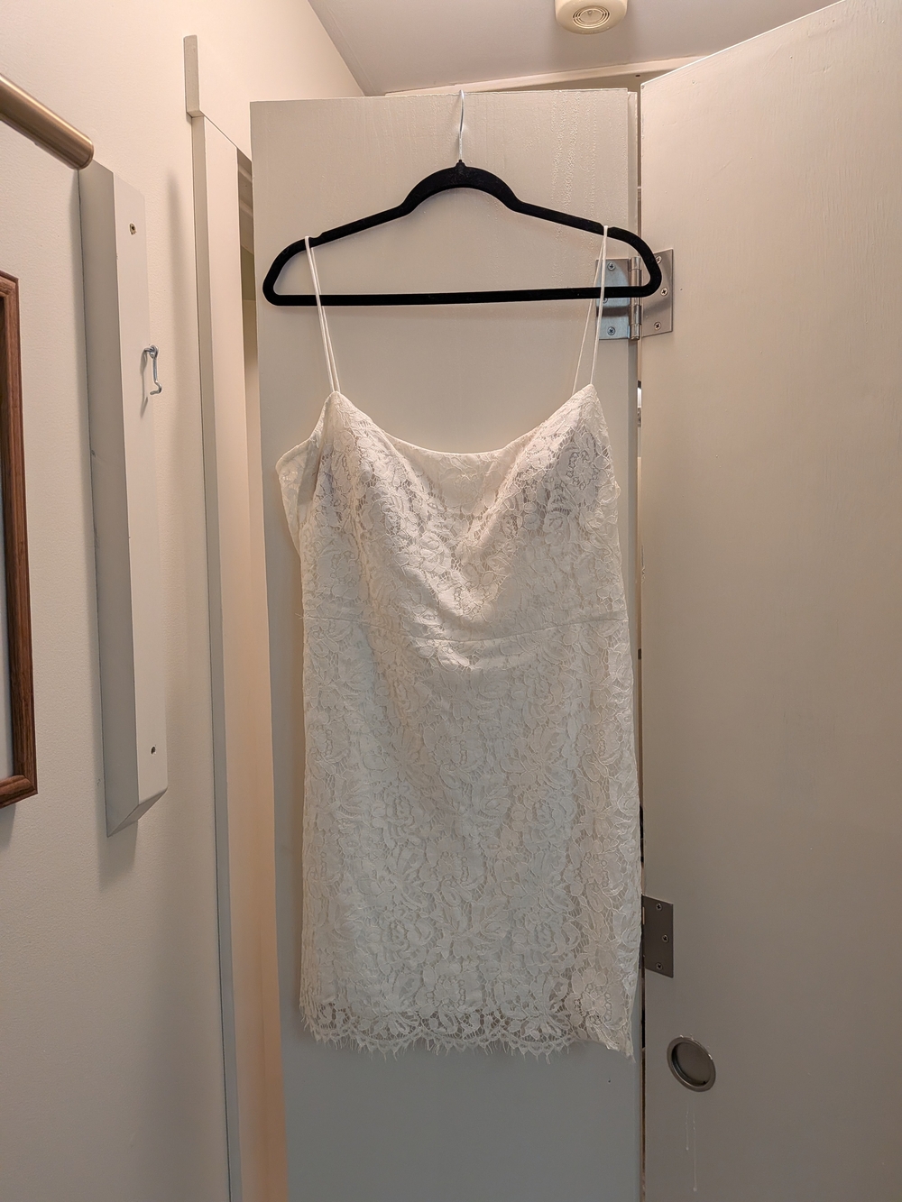 NWT Jenny Yoo White Lace Mini Plus Bridal Reception Bachelorette Dress US 16